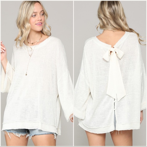 Store Closing - Last 1 - Size Medium‼️ Back Ribbon Top - Picture 3 of 4